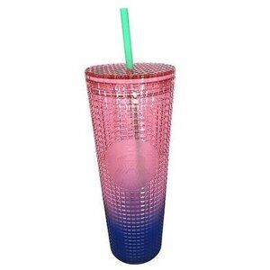 Starbucks Collectible Studded Ombre Pink Venti Travel Tumbler Cold Cup 24oz NEW